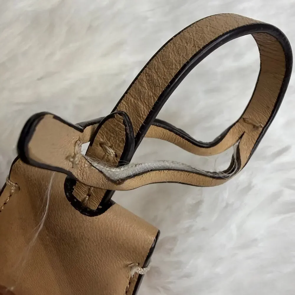 Coach Tan Ring Bag Charm Key Fob